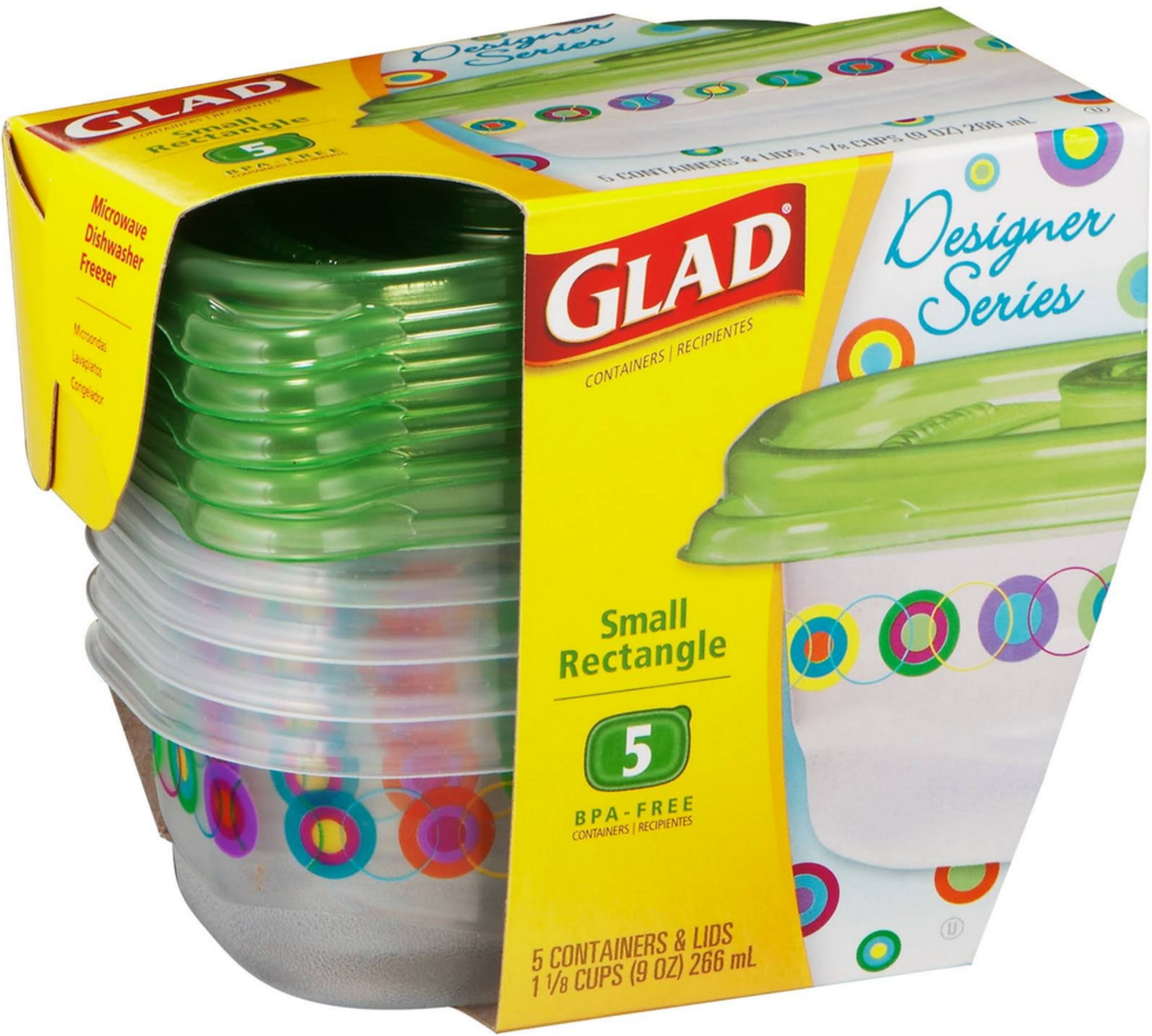 Glad Home Collection Food Storage Containers with Lids, Medium