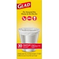 Glad 4 Gallon Plastic Wastebasket Garbage Bags, 30 Count, Twist Tie