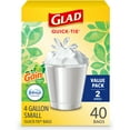 Glad 4 Gallon Odor Control Trash Bags, Gain Original Scent, Febreze ...