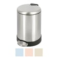 thumbnail image 1 of Glad Bathroom Trash Can, 1.2 Gallon Stainless Steel Small Step Garbage Bin with Lid, Silver, 1 of 7