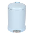 thumbnail image 1 of Glad Bathroom Trash Can, 1.2 Gallon Stainless Steel Small Step Garbage Bin with Lid, Blue, 1 of 7