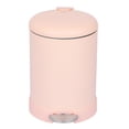 thumbnail image 1 of Glad Bathroom Trash Can, 1.2 Gallon Stainless Steel Small Step Garbage Bin with Lid, Pink, 1 of 7