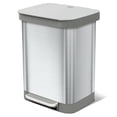 thumbnail image 1 of Glad Step Trash Can, Series 2 Soft Close Garbage Bin with Odor Protection, 13 Gal, Silver, 1 of 11