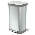 thumbnail image 1 of Glad Step Trash Can, Series 2 Soft Close Garbage Bin with Odor Protection, 20 Gal, Silver, 1 of 12