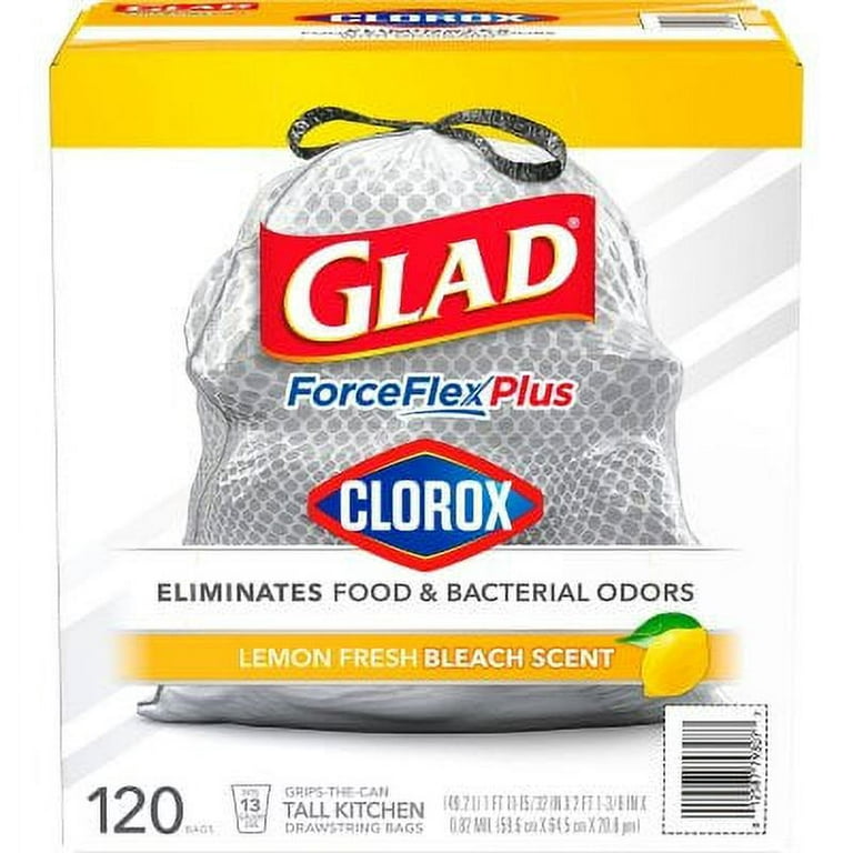 Glad with Clorox ForceFlex 30 Gallon Large Drawstring Trash Bags