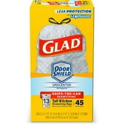 Glad Tall Kitchen Trash Bags, 13 Gallon, 45 Bags (ForceFlex, Unscented)