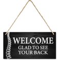 Glad To See Back Rustic Wooden Plaque, Farmhouse Home Decor,12 x 8 Inch ...