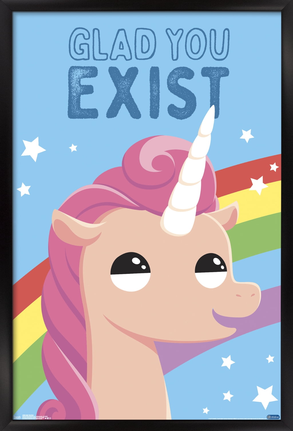 Glad You Exist Wall Poster, 22.375" x 34", Framed