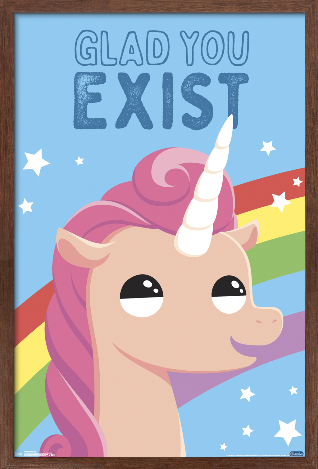 Glad You Exist Wall Poster, 22.375" x 34", Framed