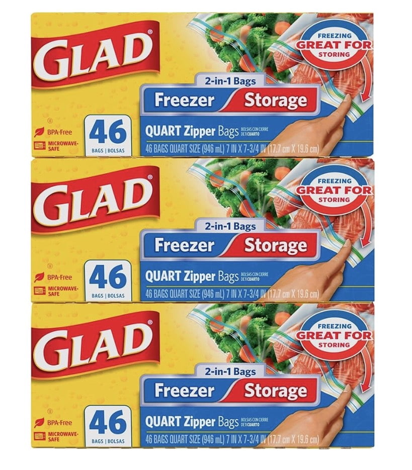 Glad Freezer Zipper Bags