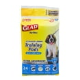 thumbnail image 1 of Glad for Pets Ultra-Absorbent Activated Carbon Training Pads With Folded Edges, 24 Count, 1 of 4