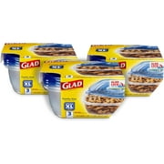 Glad GladWare Medium Clear Plastic Airtight Soup & Salad Food Storage Containers (5 Count)