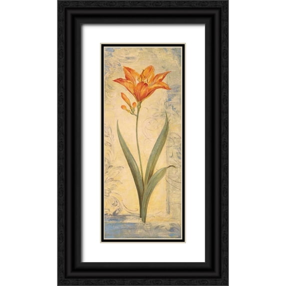 Gladding, Pamela 10x18 Black Ornate Wood Framed with Double Matting Museum Art Print Titled - Topaz Skies IV