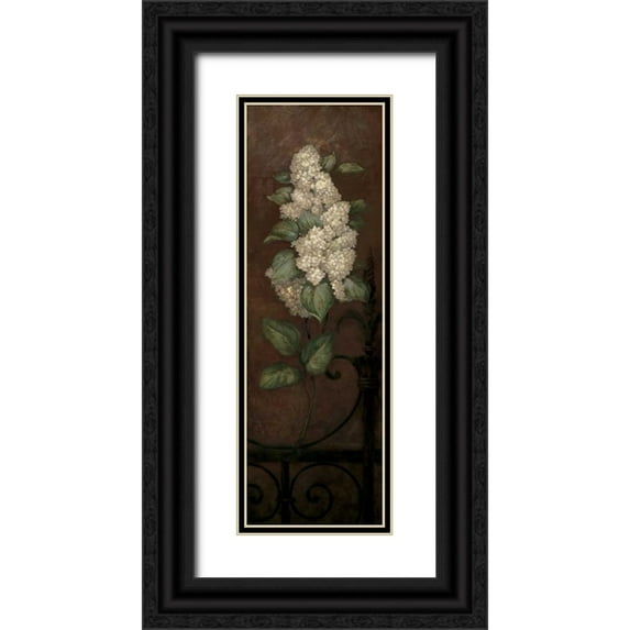 Gladding, Pamela 10x24 Black Ornate Wood Framed with Double Matting Museum Art Print Titled - Gramercy Park Panel II