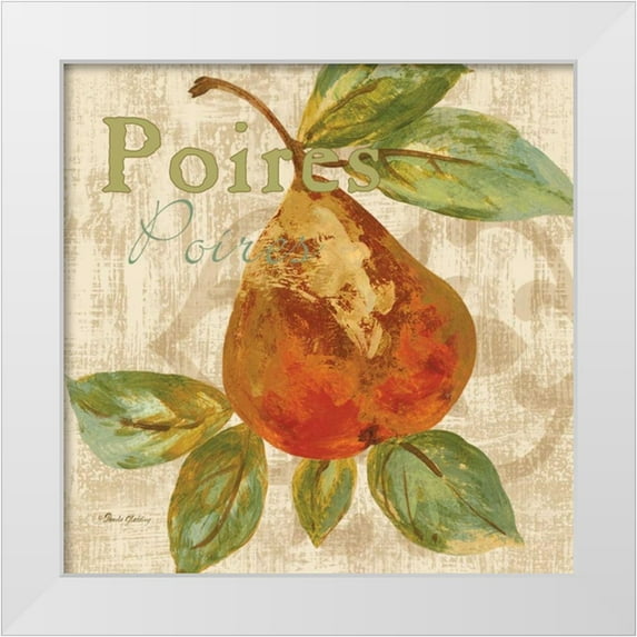 Gladding, Pamela 12x12 White Modern Wood Framed Museum Art Print Titled - Rustic Fruit IV