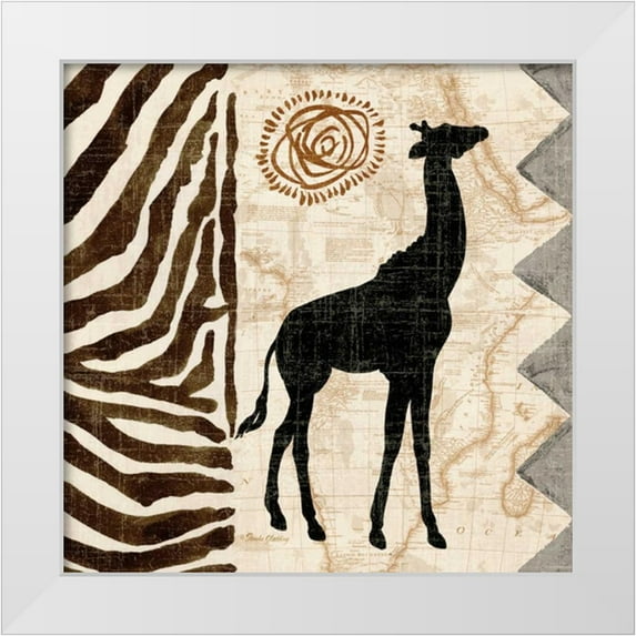 Gladding, Pamela 12x12 White Modern Wood Framed Museum Art Print Titled - Safari Jungle I