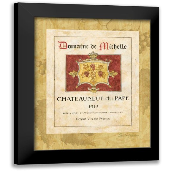 Gladding, Pamela 12x14 Black Modern Framed Museum Art Print Titled - Vin I