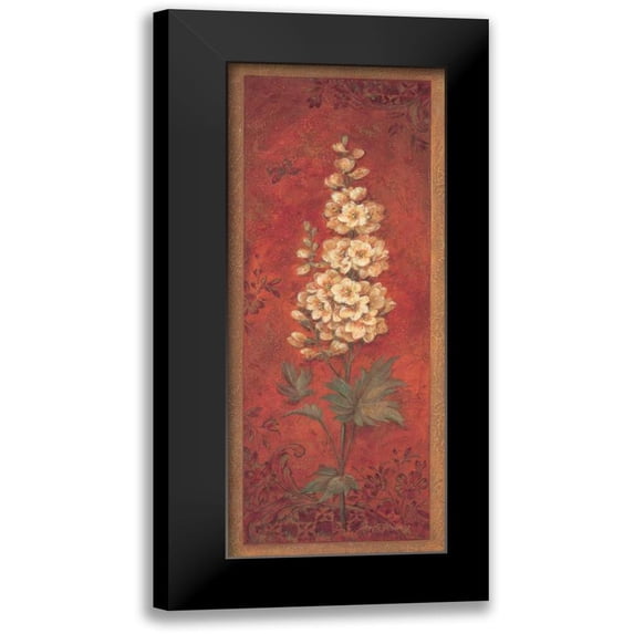 Gladding, Pamela 12x24 Black Modern Framed Museum Art Print Titled - Delphinium