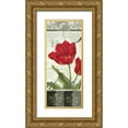 thumbnail image 1 of Gladding, Pamela 12x24 Gold Ornate Wood Framed with Double Matting Museum Art Print Titled - Etude en Rouge Panel II, 1 of 4