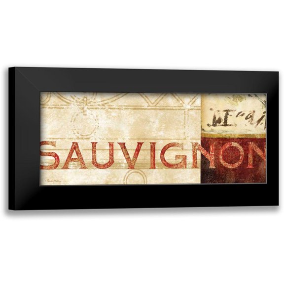 Gladding, Pamela 14x8 Black Modern Framed Museum Art Print Titled - Vin Sign IV