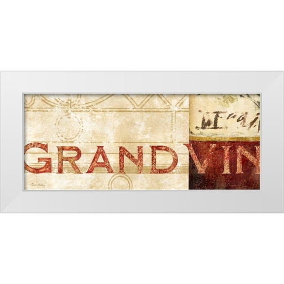 Gladding, Pamela 14x8 White Modern Wood Framed Museum Art Print Titled - Vin Sign II