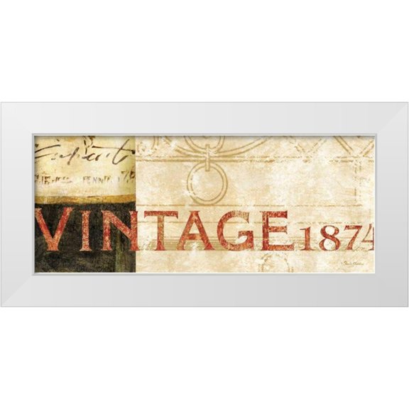 Gladding, Pamela 14x8 White Modern Wood Framed Museum Art Print Titled - Vin Sign I
