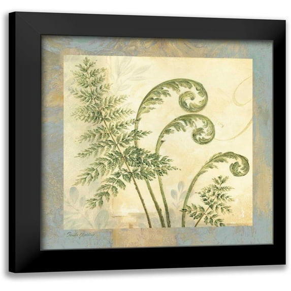 Gladding, Pamela 15x15 Black Modern Framed Museum Art Print Titled - Leaf Botanicals III