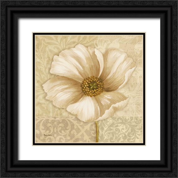 Gladding, Pamela 15x15 Black Ornate Wood Framed with Double Matting Museum Art Print Titled - Soft Bloom II