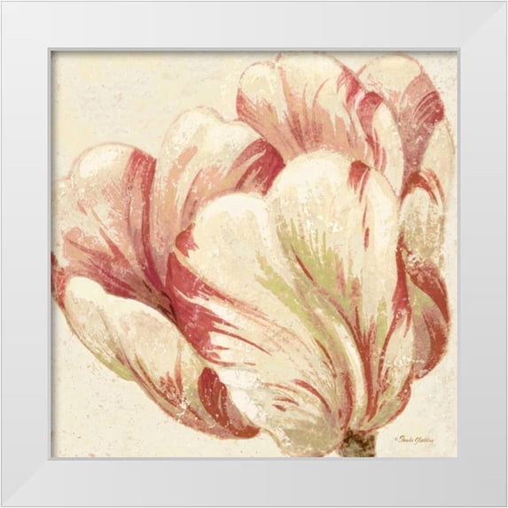 Gladding, Pamela 15x15 White Modern Wood Framed Museum Art Print Titled - Floral Fresco II
