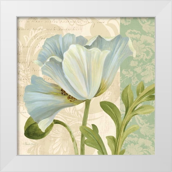Gladding, Pamela 15x15 White Modern Wood Framed Museum Art Print Titled - Pastel Poppies IV
