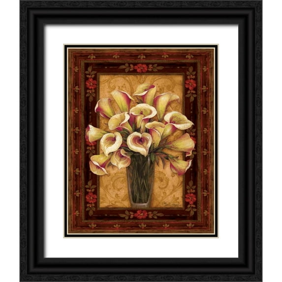 Gladding, Pamela 15x18 Black Ornate Wood Framed with Double Matting Museum Art Print Titled - View from Pompeii I