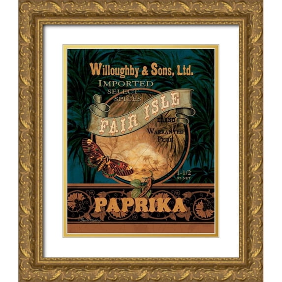 Gladding, Pamela 15x18 Gold Ornate Wood Framed with Double Matting Museum Art Print Titled - Paprika