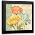 thumbnail image 1 of Gladding, Pamela 20x20 Black Modern Framed Museum Art Print Titled - Pastel Poppies Multi I, 1 of 5