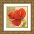 thumbnail image 1 of Gladding, Pamela 20x20 Gold Ornate Wood Framed with Double Matting Museum Art Print Titled - Papaver I, 1 of 4