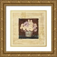 thumbnail image 1 of Gladding, Pamela 20x20 Gold Ornate Wood Framed with Double Matting Museum Art Print Titled - Vintage Rose Yellow, 1 of 4