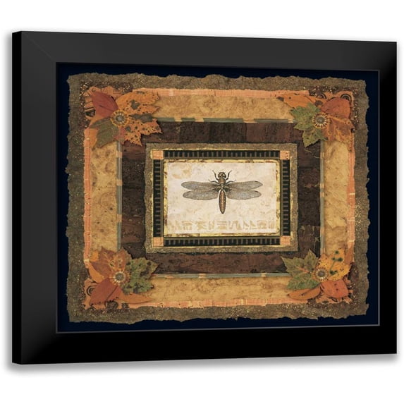 Gladding, Pamela 22x20 Black Modern Framed Museum Art Print Titled - Dragonfly I