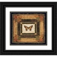 thumbnail image 1 of Gladding, Pamela 22x20 Black Ornate Wood Framed with Double Matting Museum Art Print Titled - Butterfly II, 1 of 4
