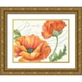 thumbnail image 1 of Gladding, Pamela 24x19 Gold Ornate Wood Framed with Double Matting Museum Art Print Titled - Orange Poppies II, 1 of 4