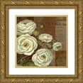 thumbnail image 1 of Gladding, Pamela 26x26 Gold Ornate Wood Framed with Double Matting Museum Art Print Titled - Patina Ranunculus, 1 of 4
