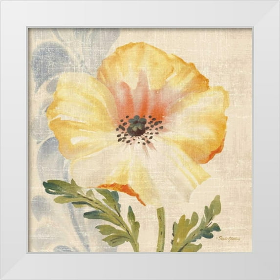 Gladding, Pamela 26x26 White Modern Wood Framed Museum Art Print Titled - Watercolor Poppies II