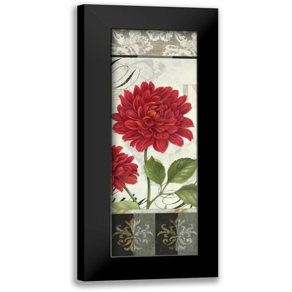 Gladding, Pamela 7x14 Black Modern Framed Museum Art Print Titled - Etude en Rouge Panel I
