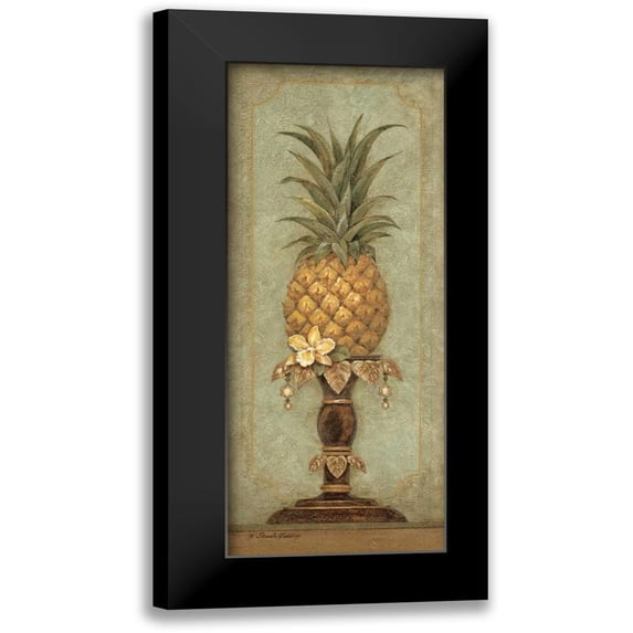 Gladding, Pamela 8x14 Black Modern Framed Museum Art Print Titled - Pineapple and Pearls II