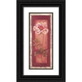 thumbnail image 1 of Gladding, Pamela 8x14 Black Ornate Wood Framed with Double Matting Museum Art Print Titled - Red Door Peony, 1 of 4