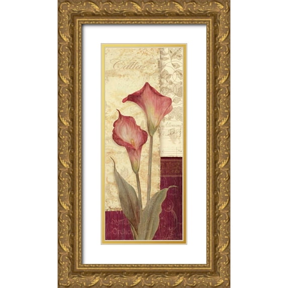 Gladding, Pamela 8x14 Gold Ornate Wood Framed with Double Matting Museum Art Print Titled - Quattro Sonata IV