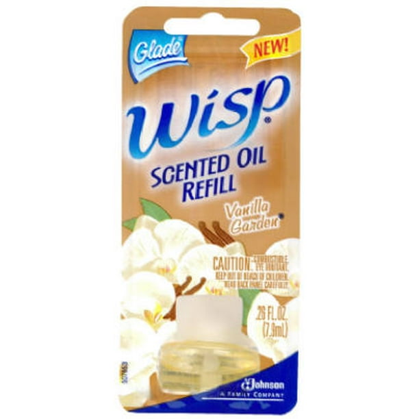 Glade 22715 Wisp Flameless Candle Refill, Vanilla Garden