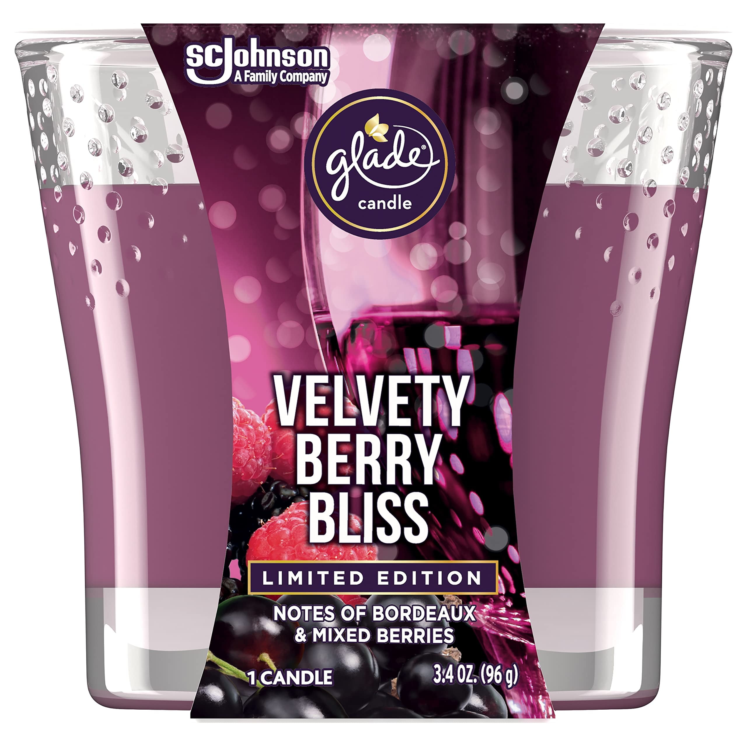 Velvety Berry Bliss 3.4 Oz Scented Jar Candle