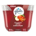thumbnail image 1 of Glade Candle Apple Cinnamon Scent, 3-Wick, 6.8 oz (193 g), 1 Count, Fragrance Infused with Essential Oils, Notes of McIntosh Apple, Cinnamon Spice, Sweet Vanilla, Lead-Free Wick Scented Candles, 1 of 18