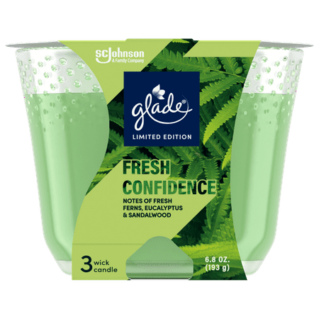 Glade 3-Wick Candle - Fresh Confidence Fragrance - 6.8 oz