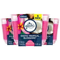 Glade 3-Wick Candles, Exotic Tropical Blossoms, 6.8 oz, 3 Count