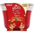 thumbnail image 1 of Glade 3 Wick Scented Candle Cozy Cider Sipping Apple Cinnamon Nutmeg Air Freshener for Home, 6.8 Ounce, 3 Candles, 1 of 3